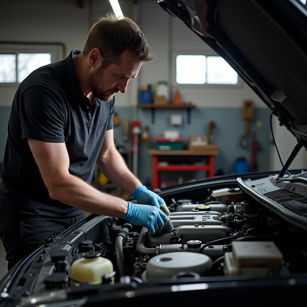 Auto Reparatur in der Hobbywerkstatt