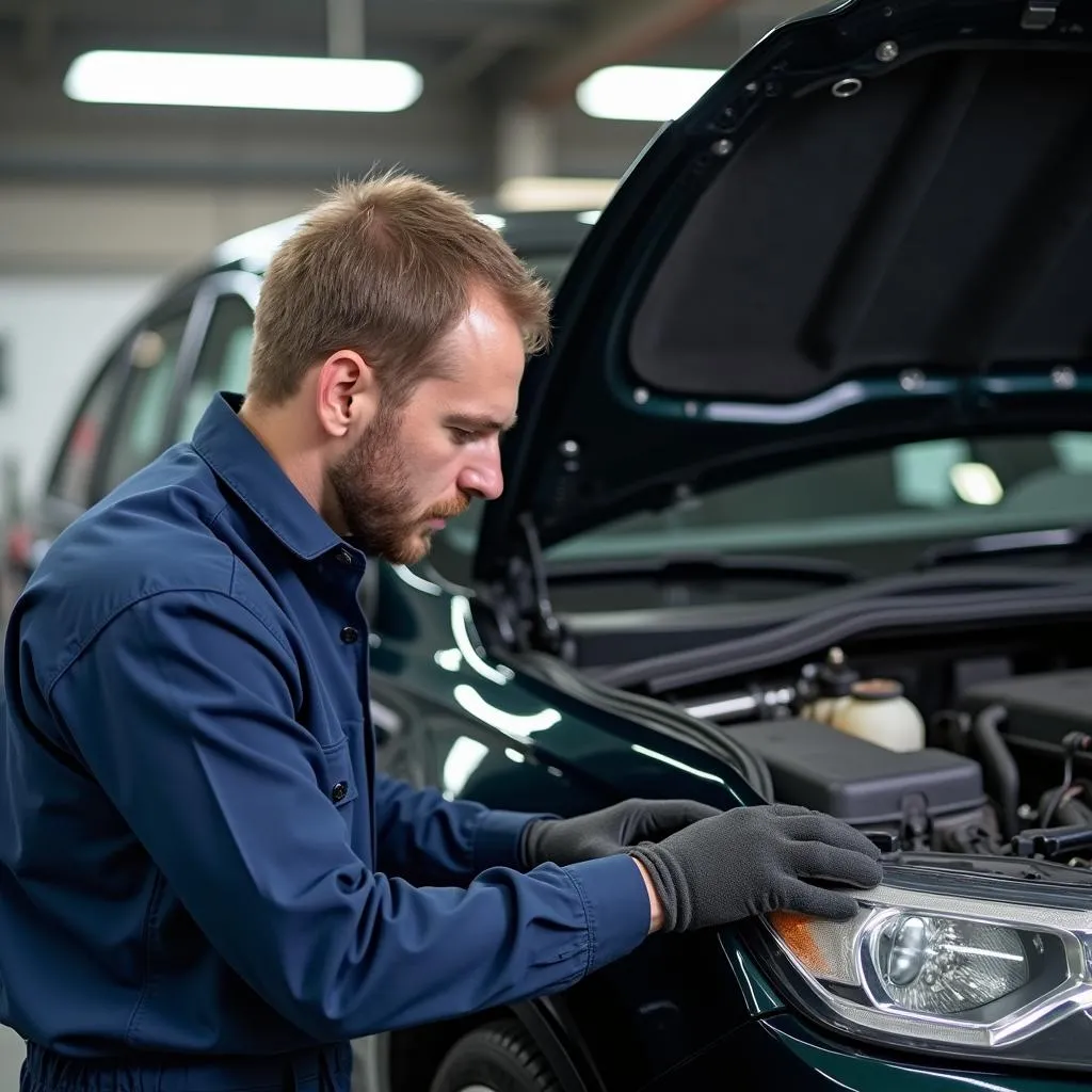 Auto Reparatur Werkstatt Mechaniker