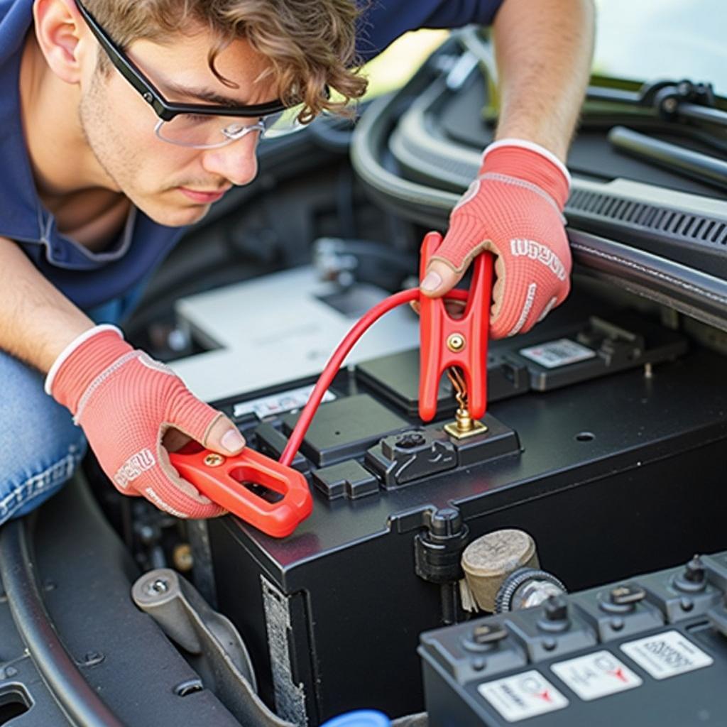 Sichere Verwendung von Autobatterie-Adaptern