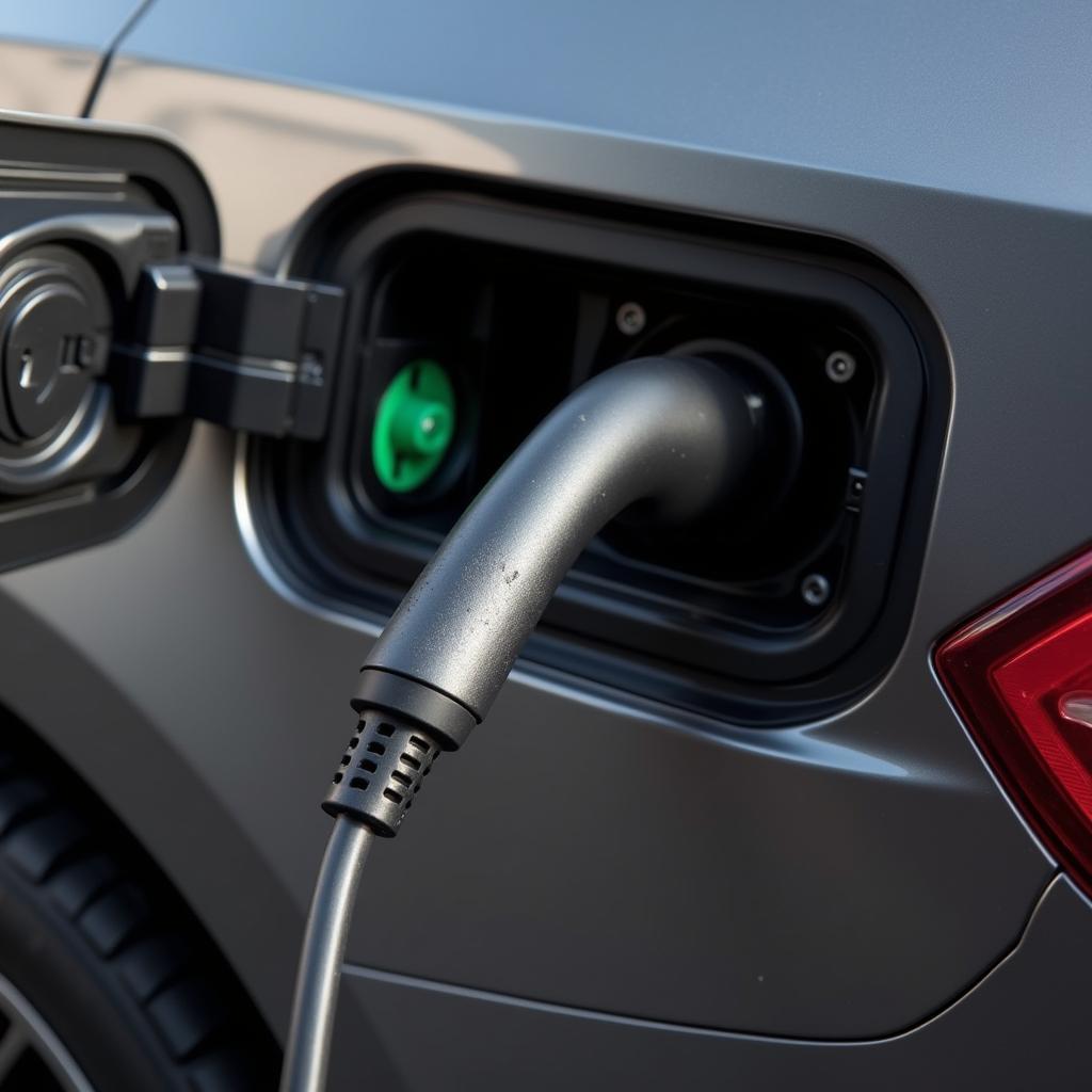 Autobatterie wird geladen