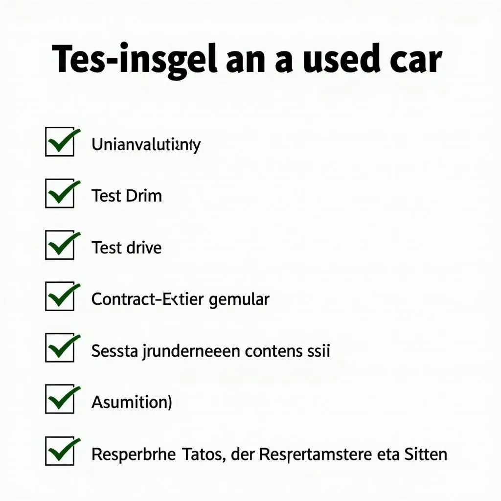 Checkliste für den Autokauf