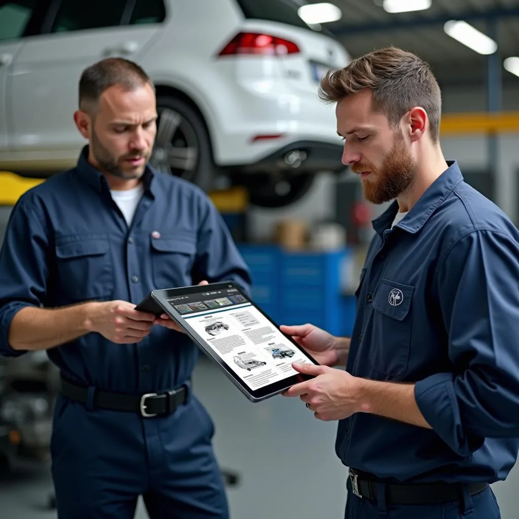 Automechaniker erklärt Reparatur