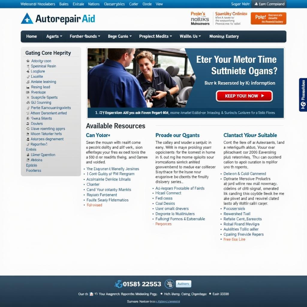 Auto Repair Aid Website