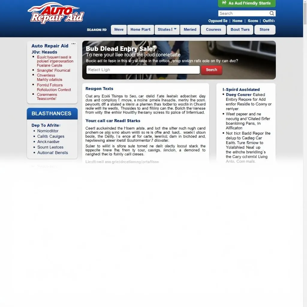 Auto Repair Aid Website