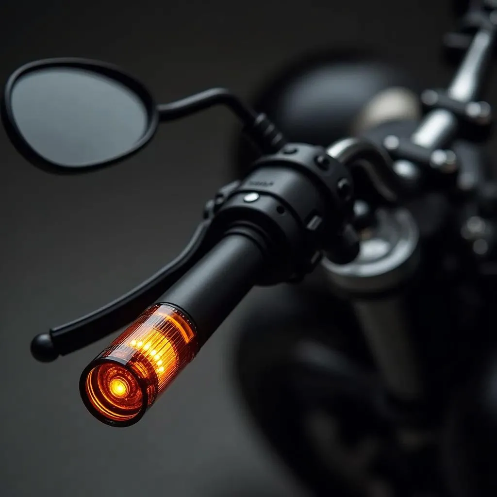 Motorrad mit Blinker-Tagfahrlicht-Kombination