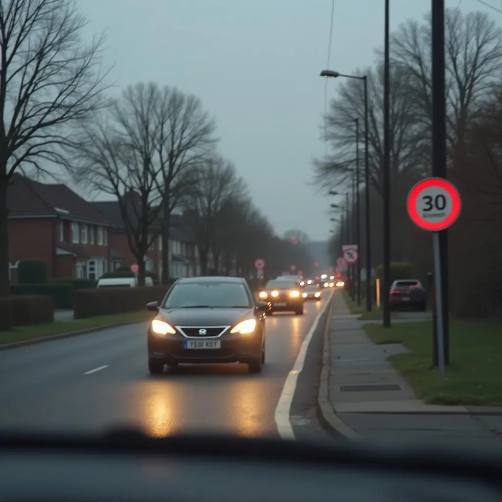 Geschwindigkeitsmessung in einer 30er-Zone