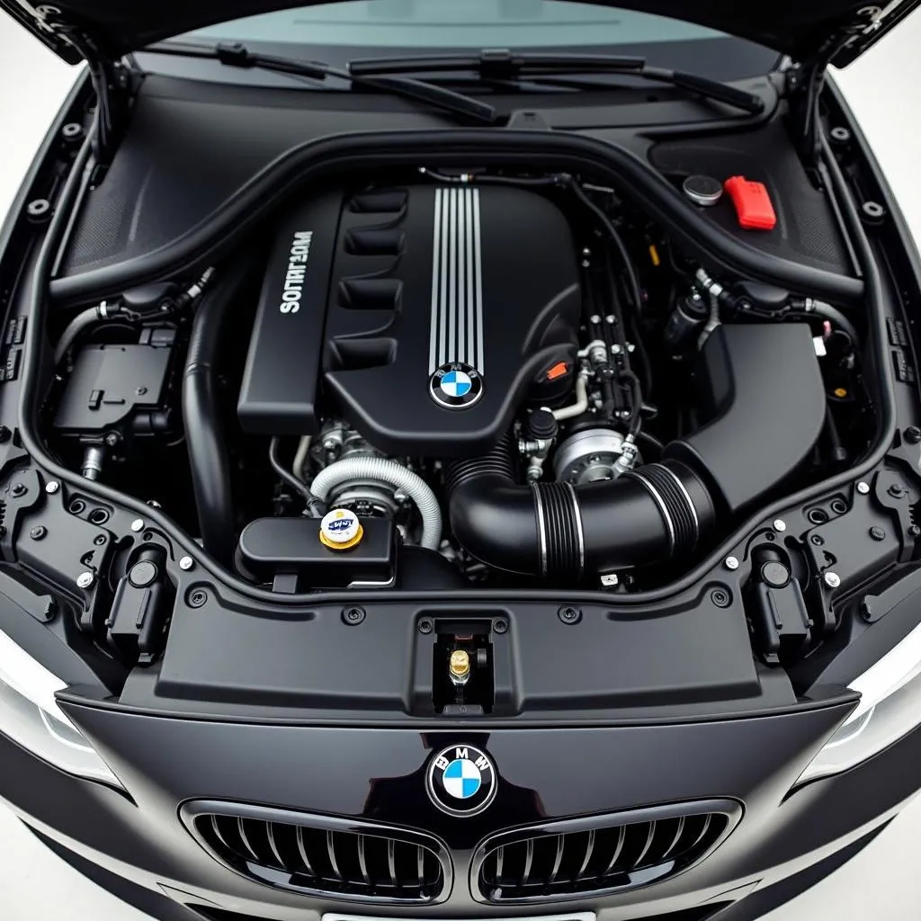 Motorraum eines BMW 235i