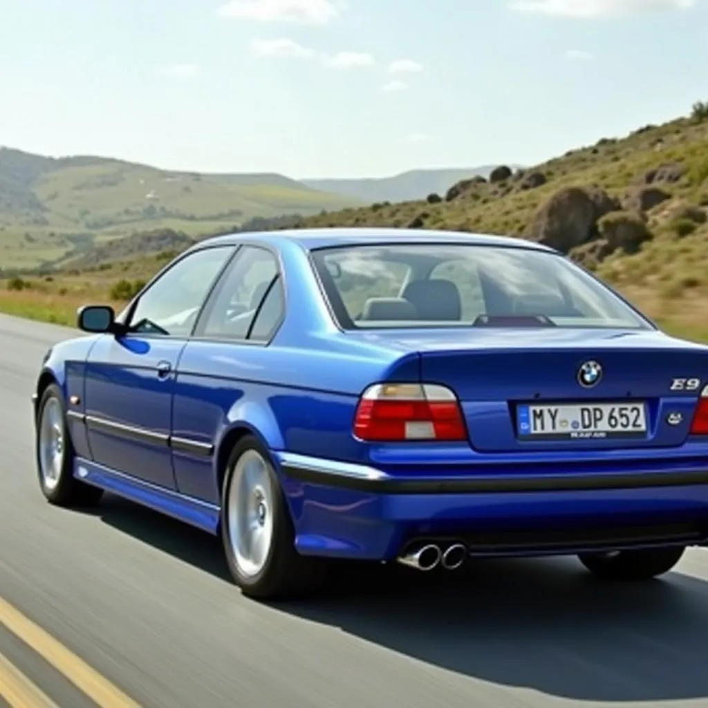 BMW E39 in Blau Seitenansicht