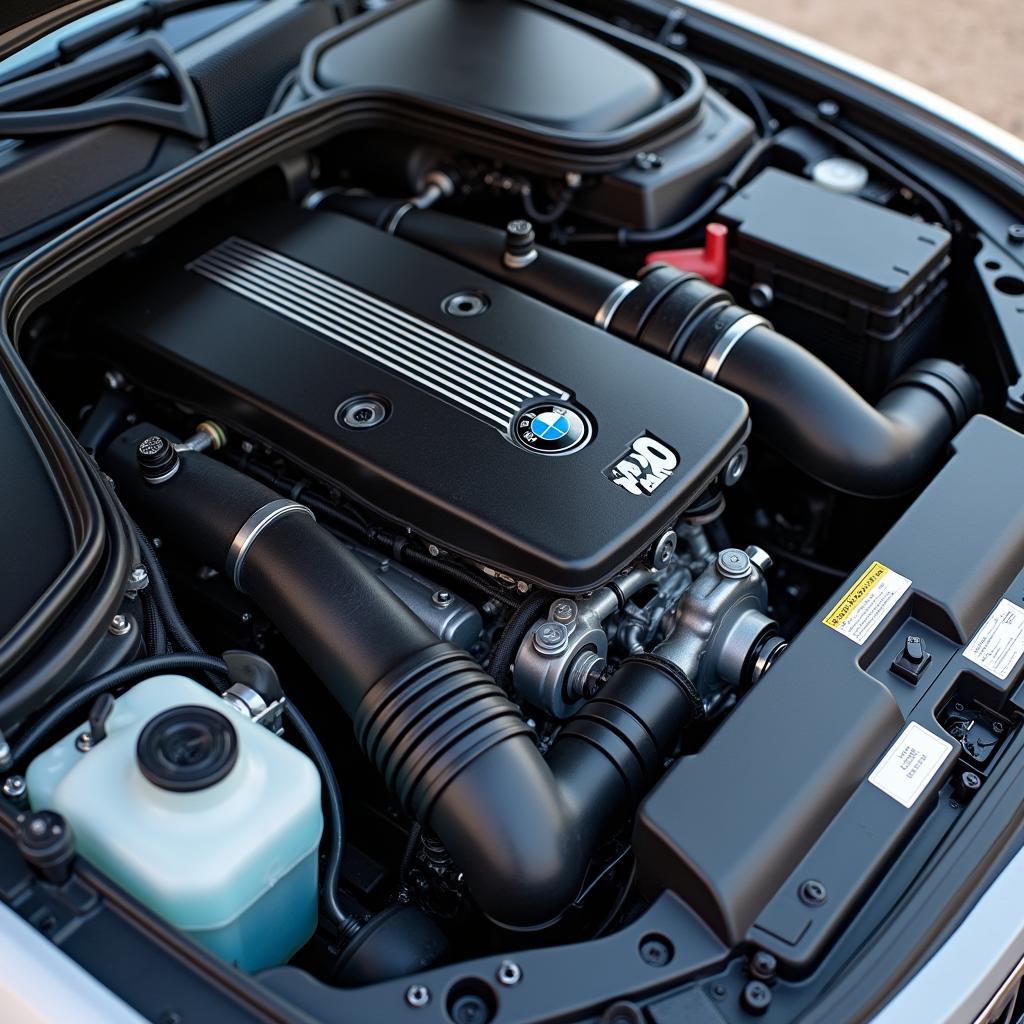 BMW F30 Motorraum Benzinmotor