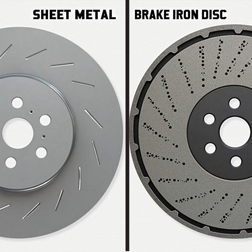 Vergleich Blech- und Gusseisen Bremsscheibe