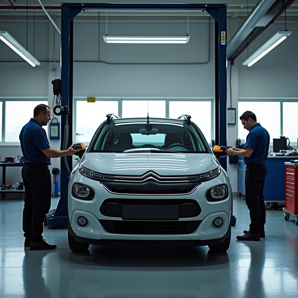 Citroën C3 Hybrid Reparatur in der Werkstatt