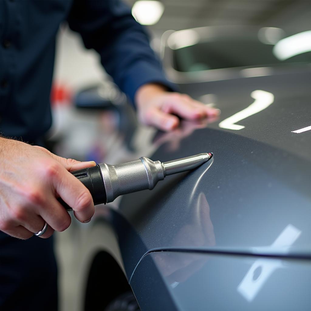 Dellen entfernen Motorhaube