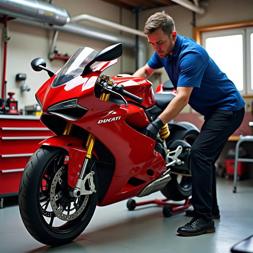 Ducati S2R in der Werkstatt