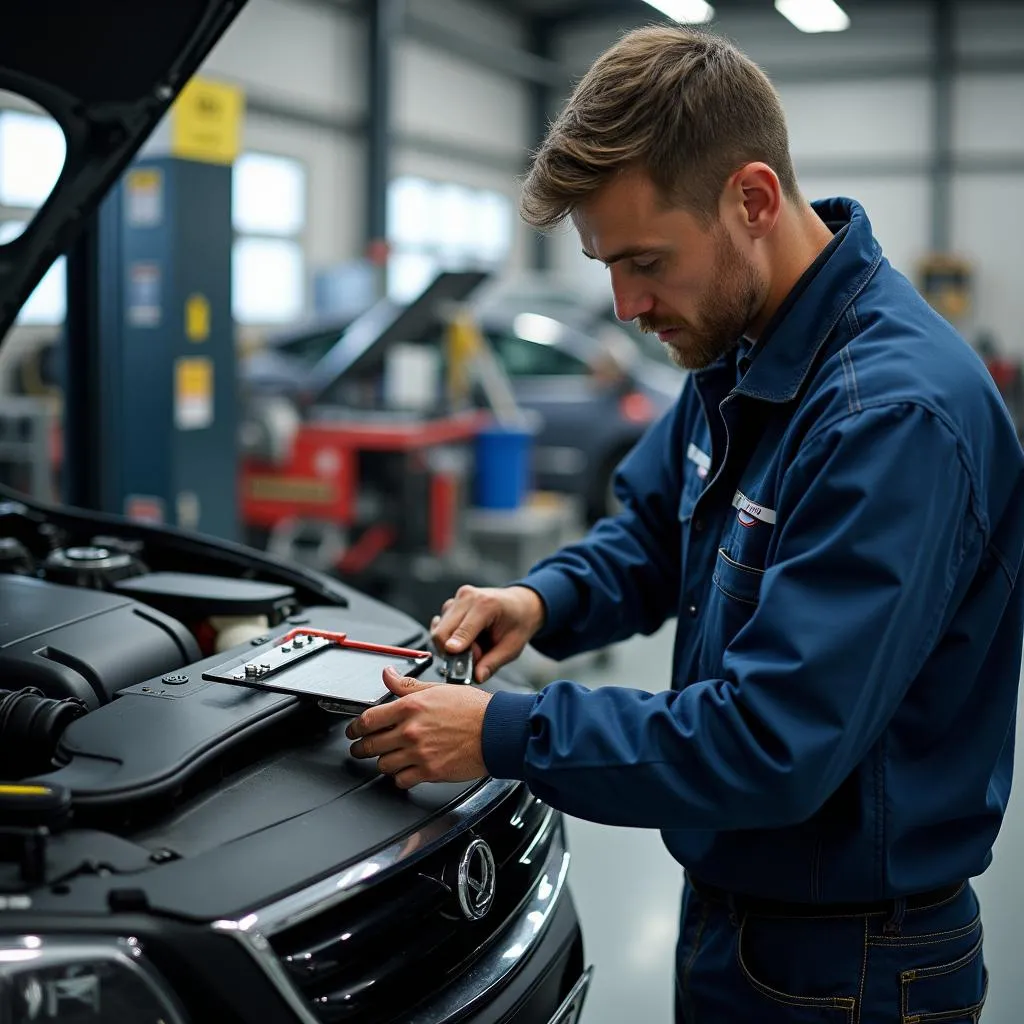 Reparatur einer Eberspächer Standheizung in der Werkstatt