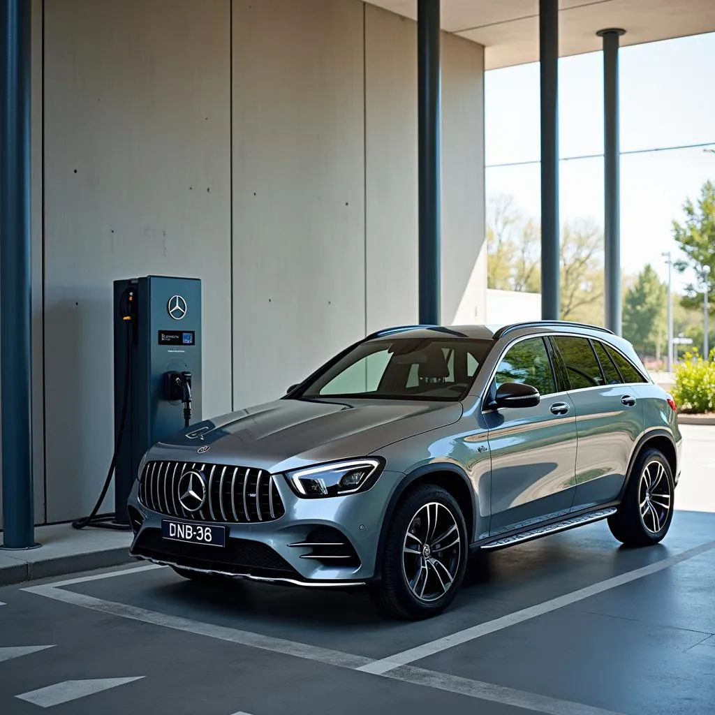 Elektro Mercedes laden an Mercedes me Charge Ladesäule