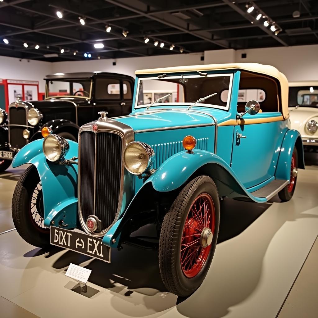 Ein Fiat 1 ausgestellt in einem Museum.