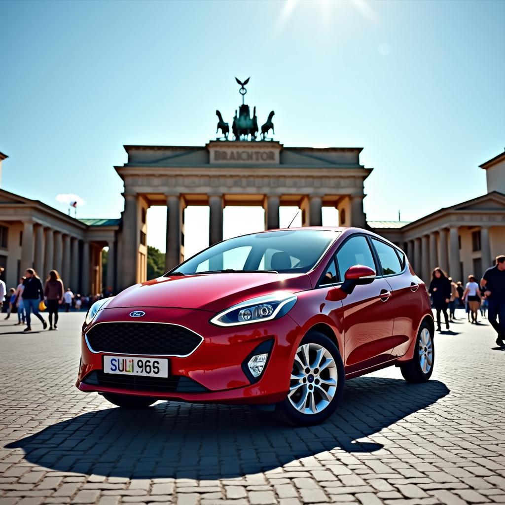 Ford Fiesta vor dem Brandenburger Tor