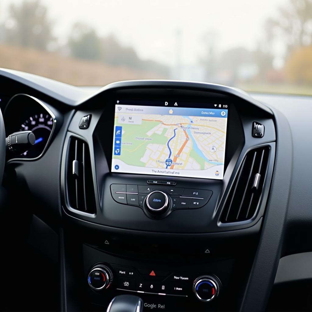 Navigation auf einem Android Radio in einem Ford Focus MK2