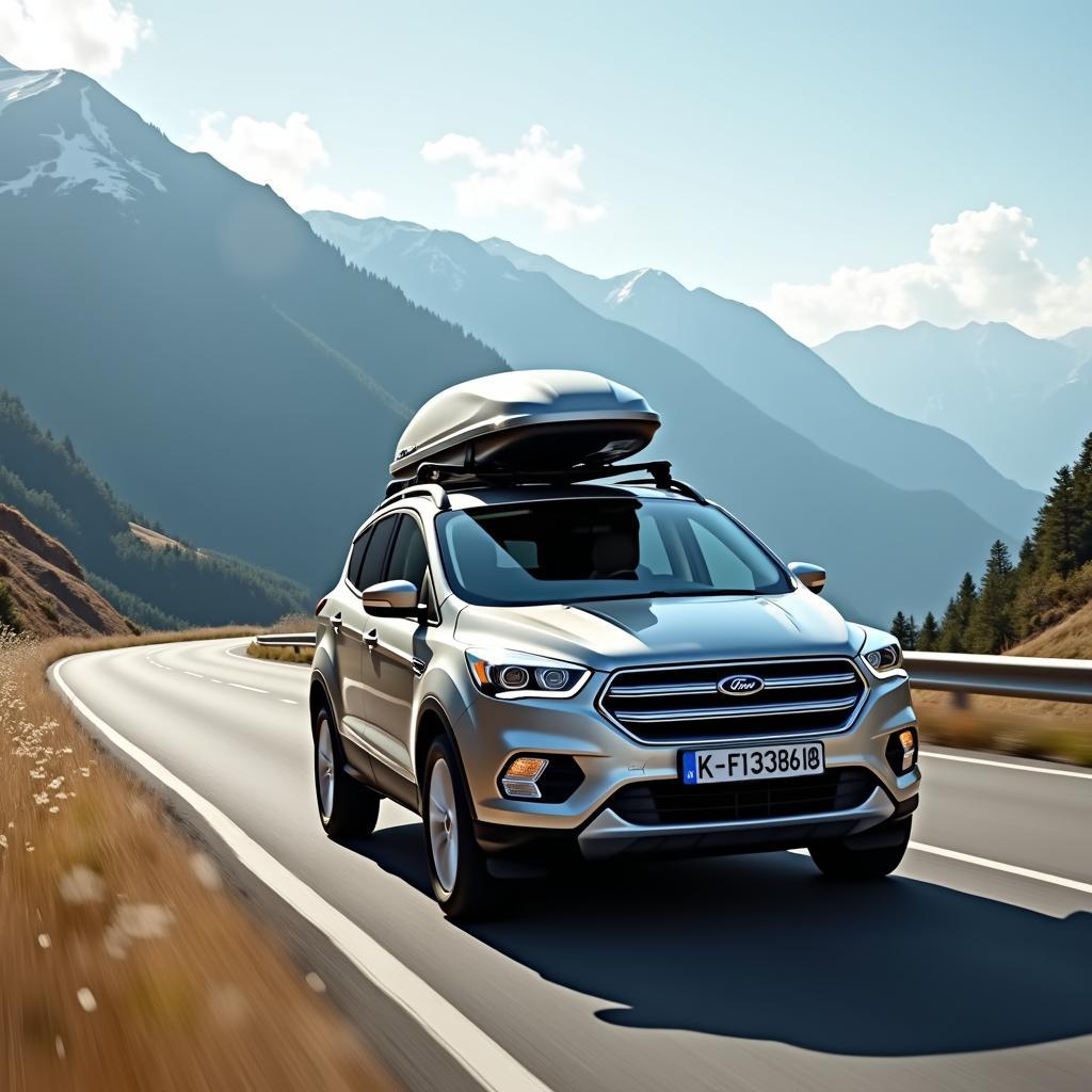 Ford Kuga mit Dachbox im Urlaub