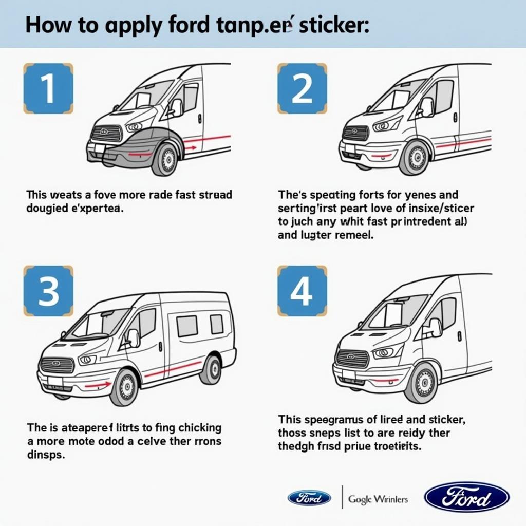 Ford Transit Aufkleber richtig anbringen