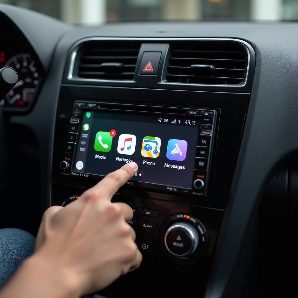 Funktionen eines 1 DIN Autoradios mit CarPlay