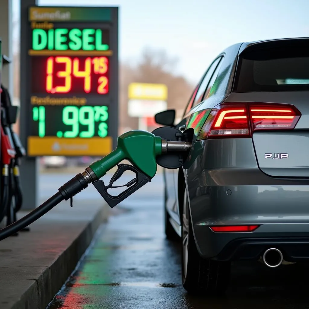 Günstiger Diesel an der Tankstelle