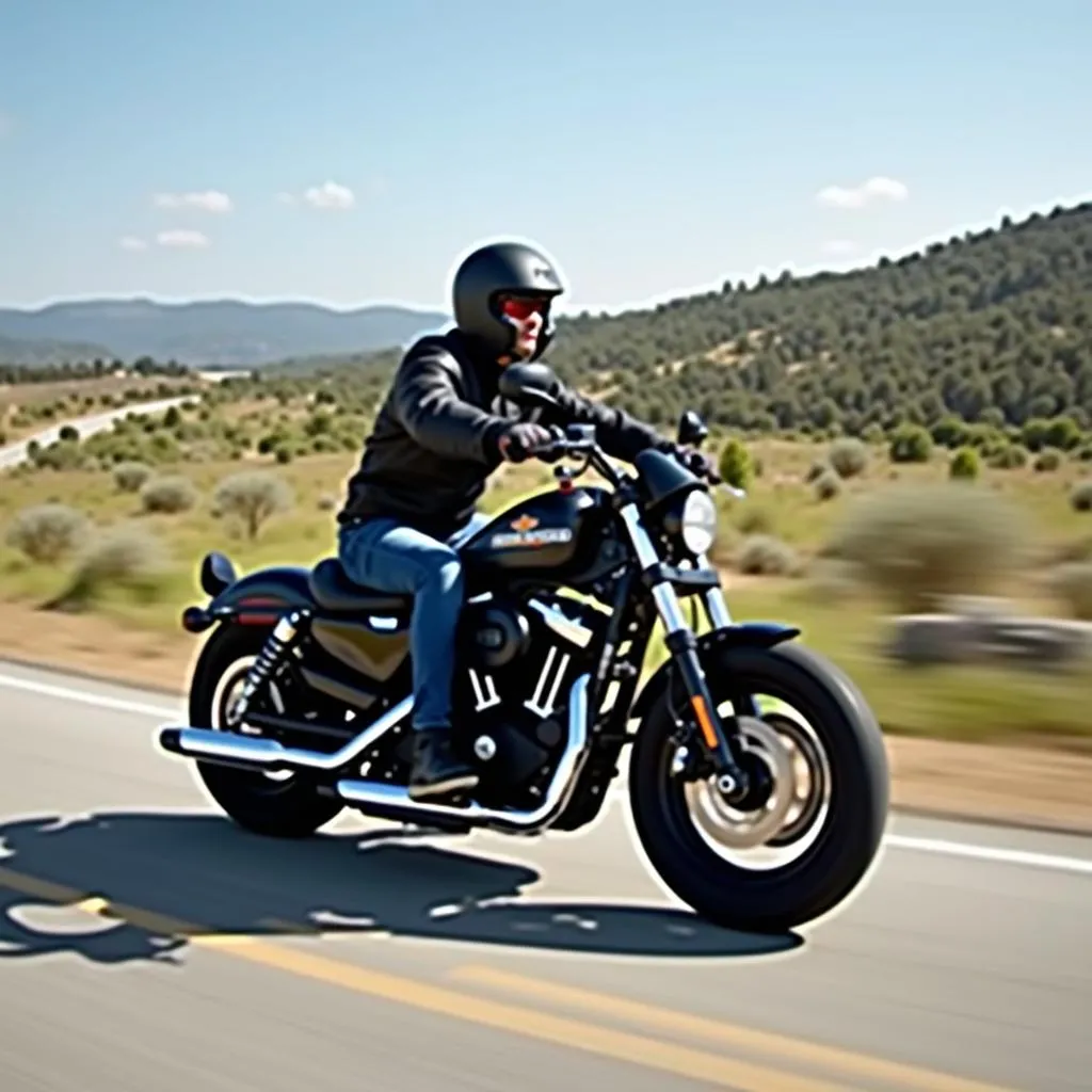 Harley-Davidson 1200 Sportster auf der Strasse