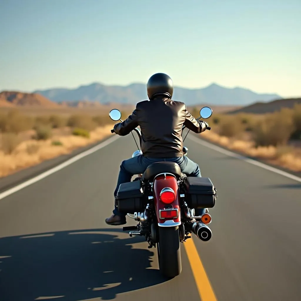 Harley-Davidson Motorrad auf der Straße