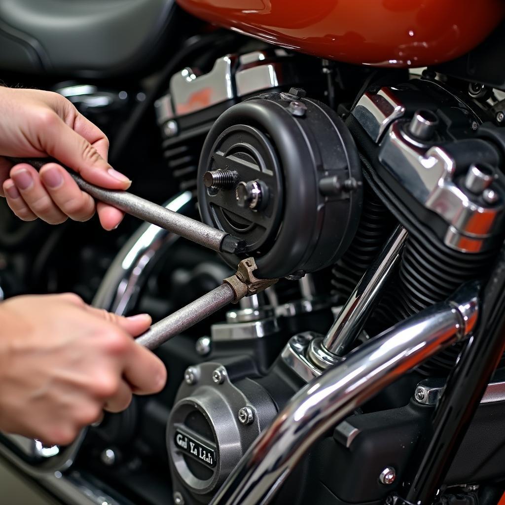 Inspektion der Harley-Davidson Rocker Arme