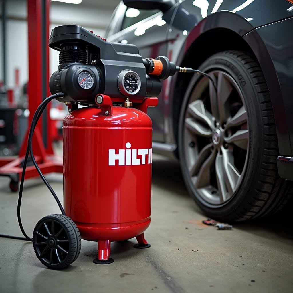 Hilti Kompressor in einer Werkstatt