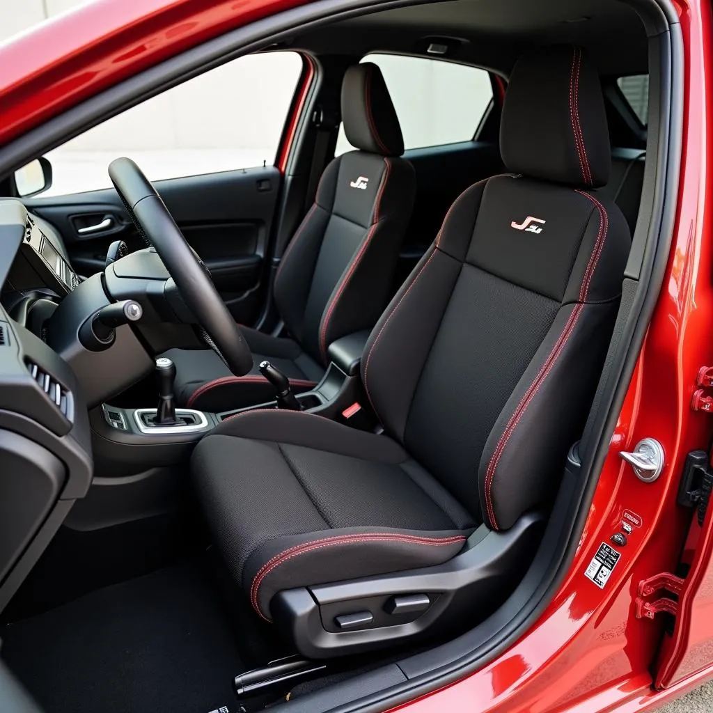 Sportliches Interieur des Honda Jazz SI