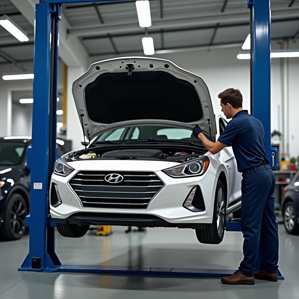 Hyundai Inspektion in der Werkstatt