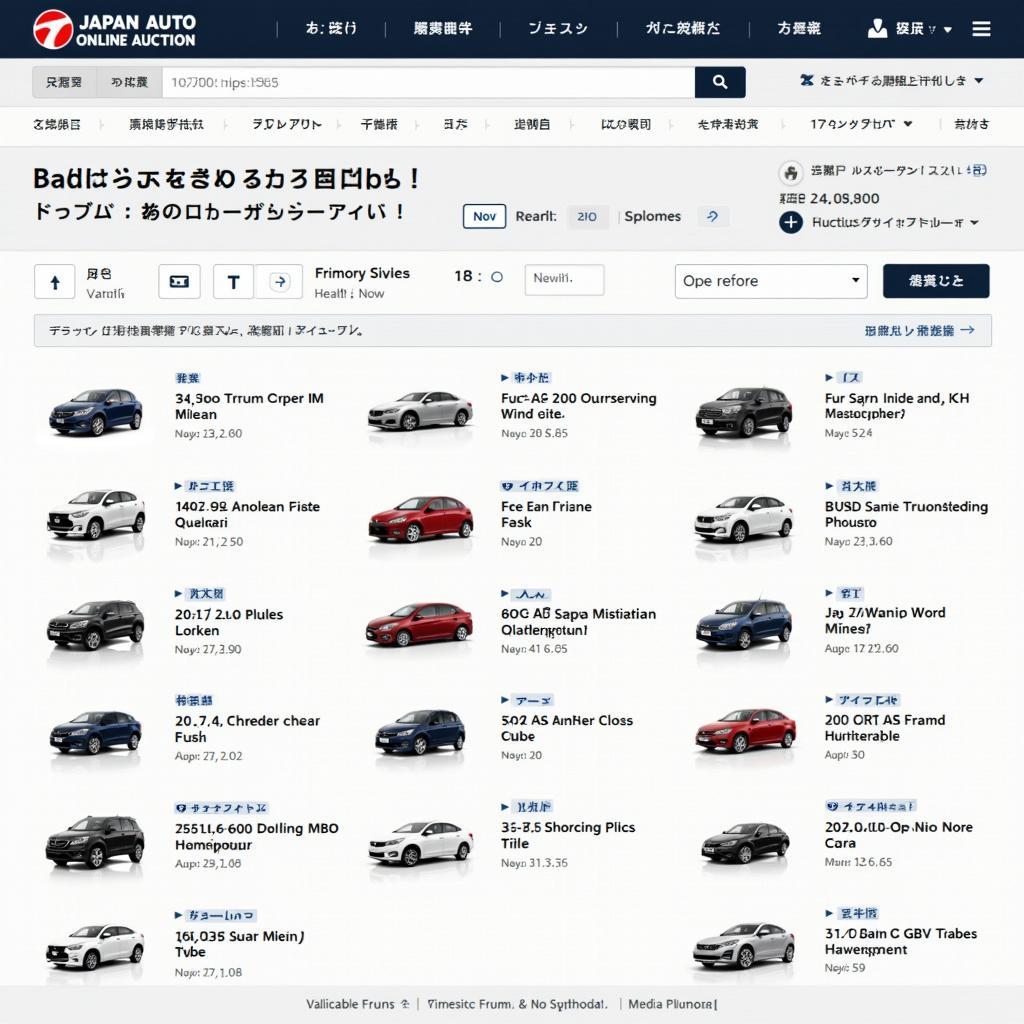 Japan Auto Online Auktion Plattform