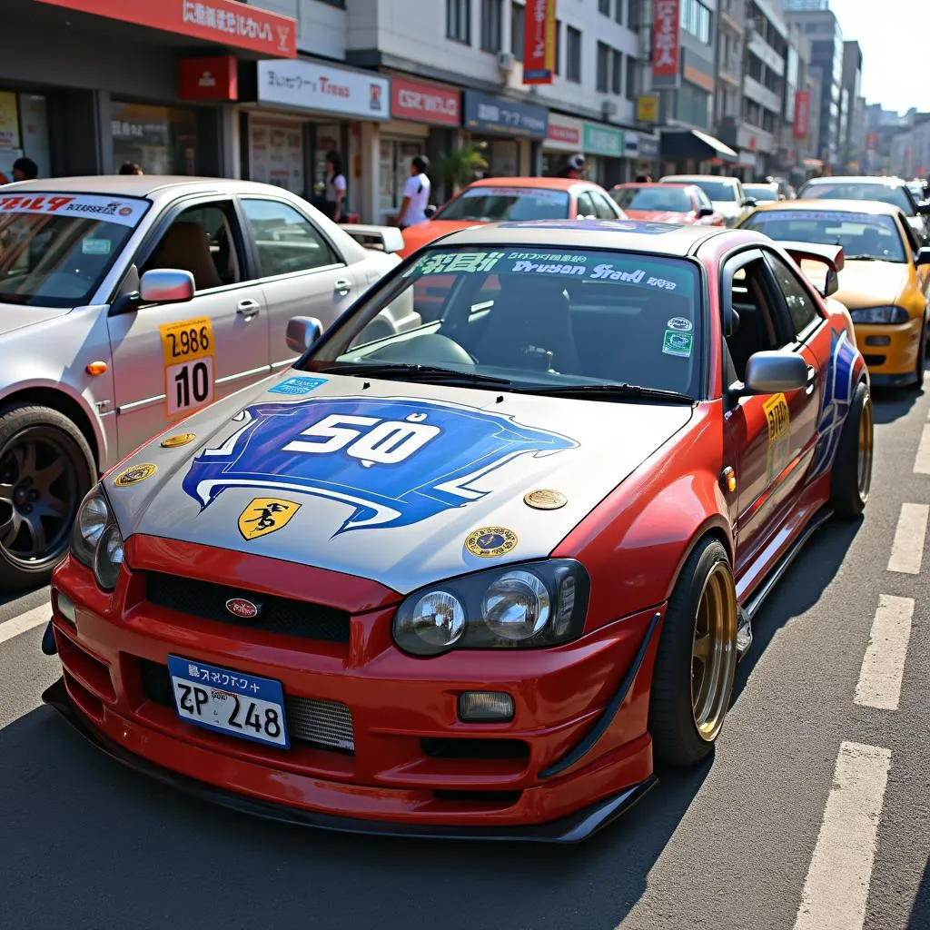 Japan Tuning Autos auf der Straße