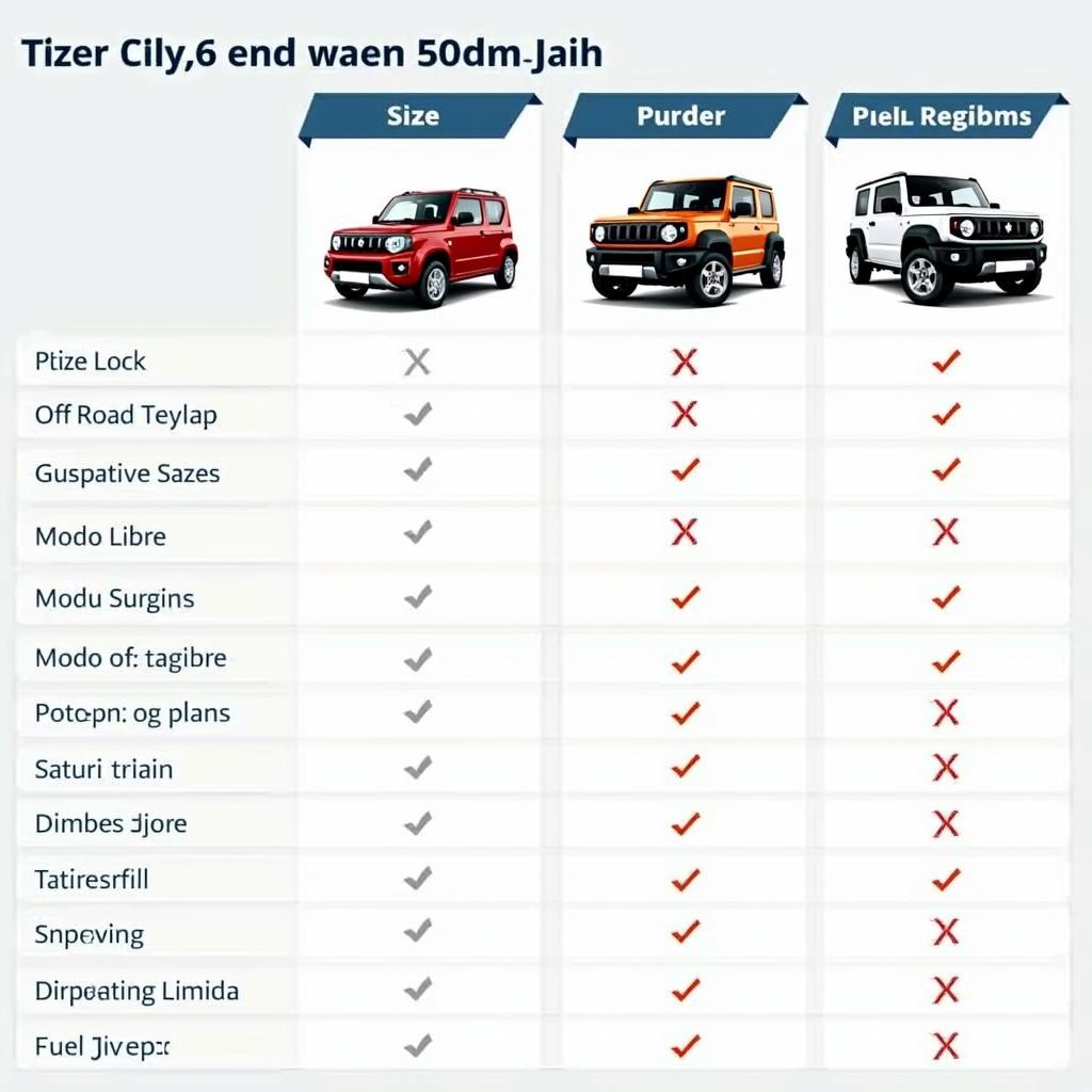 Vergleich verschiedener Jimny-Alternativen