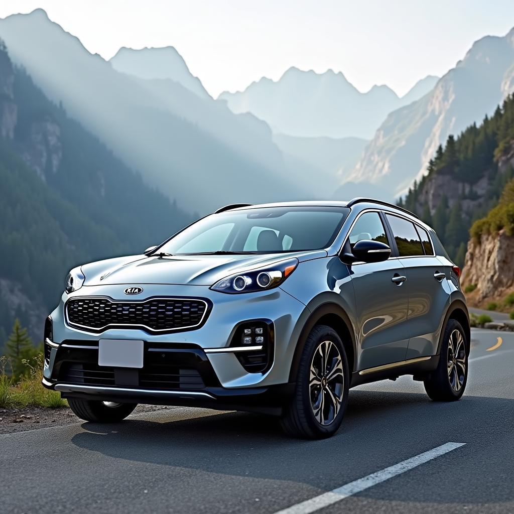 Kia Sportage Plug-in Hybrid im Gebirgspanorama