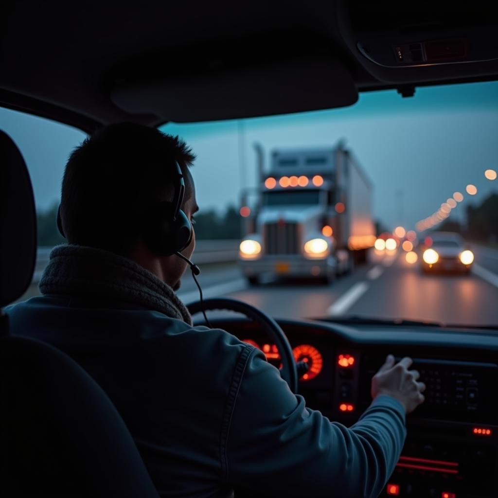 LKW-Fahrer auf der Straße