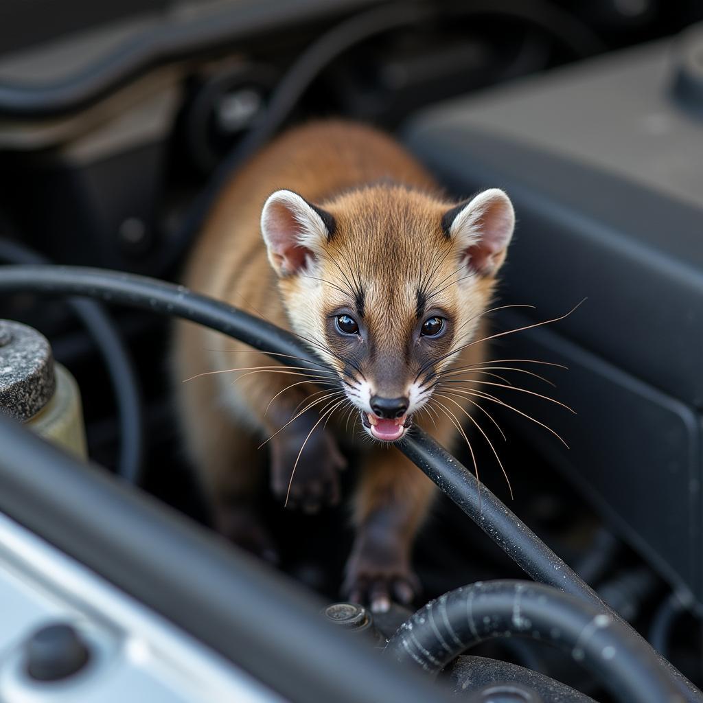 Marder im Motorraum