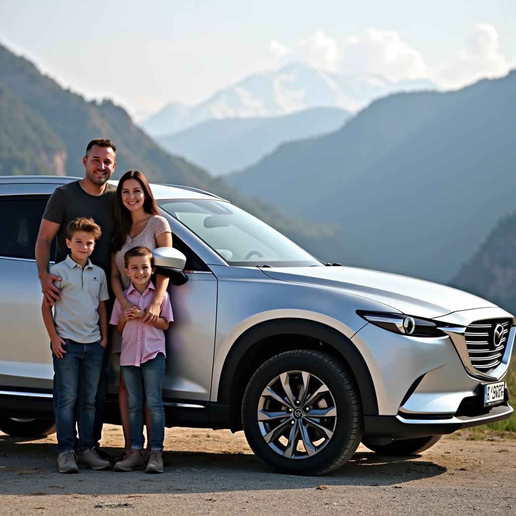 Mazda Mini SUV mit Familie