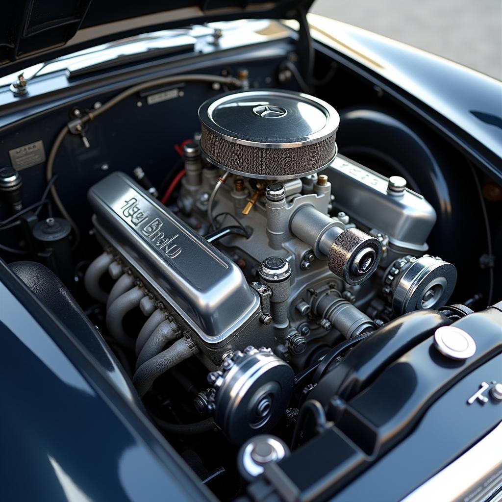 Motor des Mercedes 260