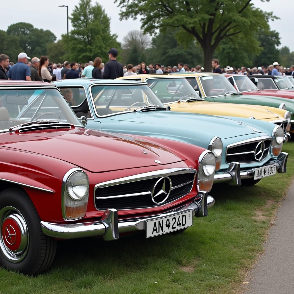 Mercedes 260 auf einem Oldtimer-Treffen