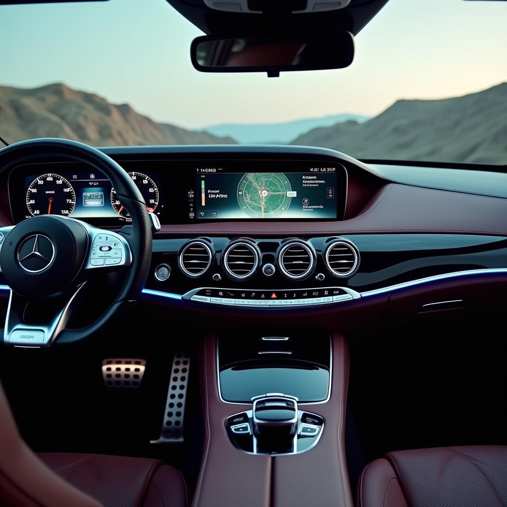 Digitales Cockpit des Mercedes AMG S63