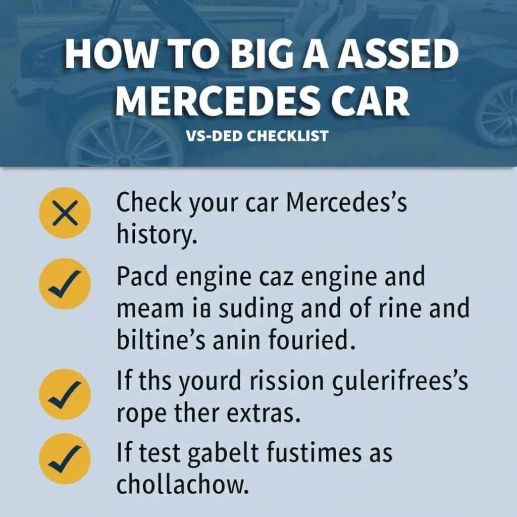 Checkliste für den Kauf eines gebrauchten Mercedes