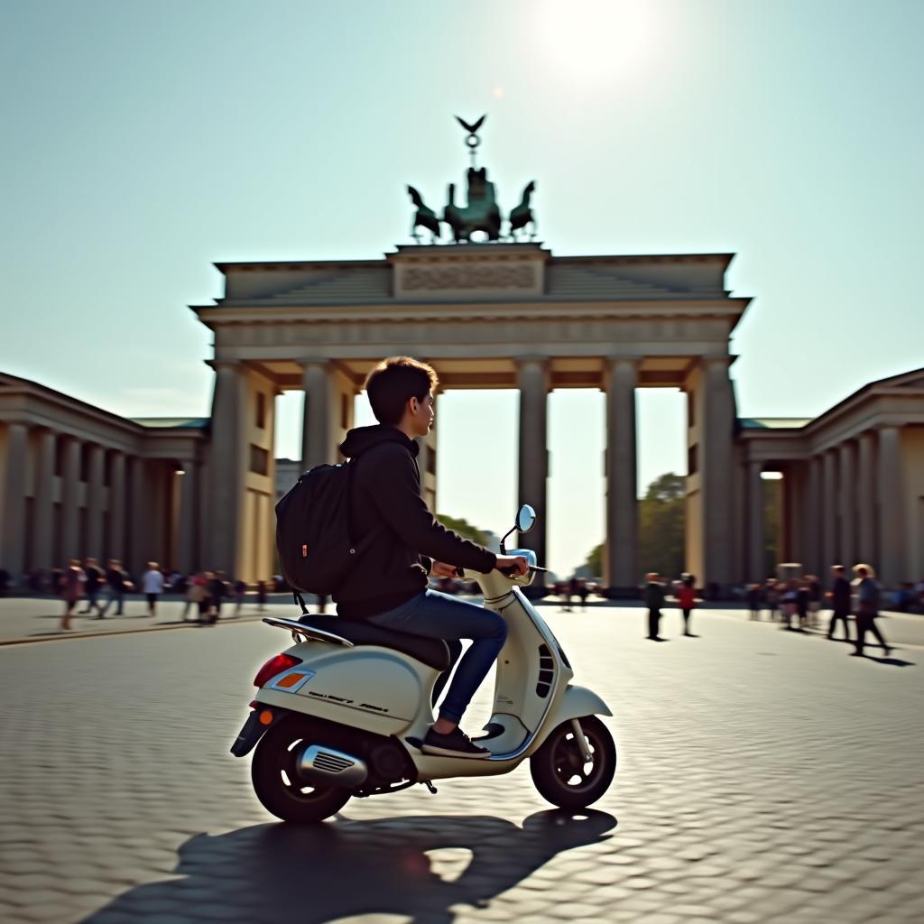 Mit dem Motorroller durch Berlin