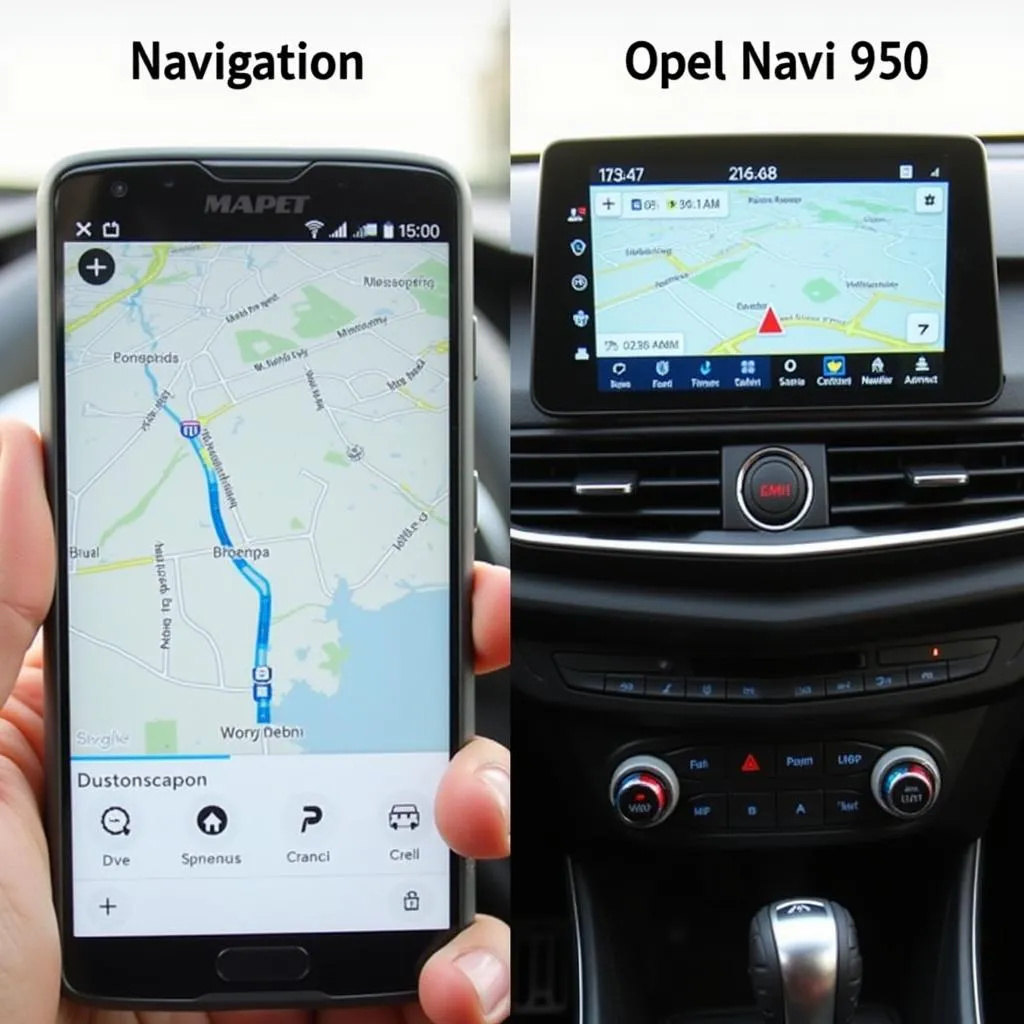 Navigation im Vergleich: Smartphone und Opel Navi 950