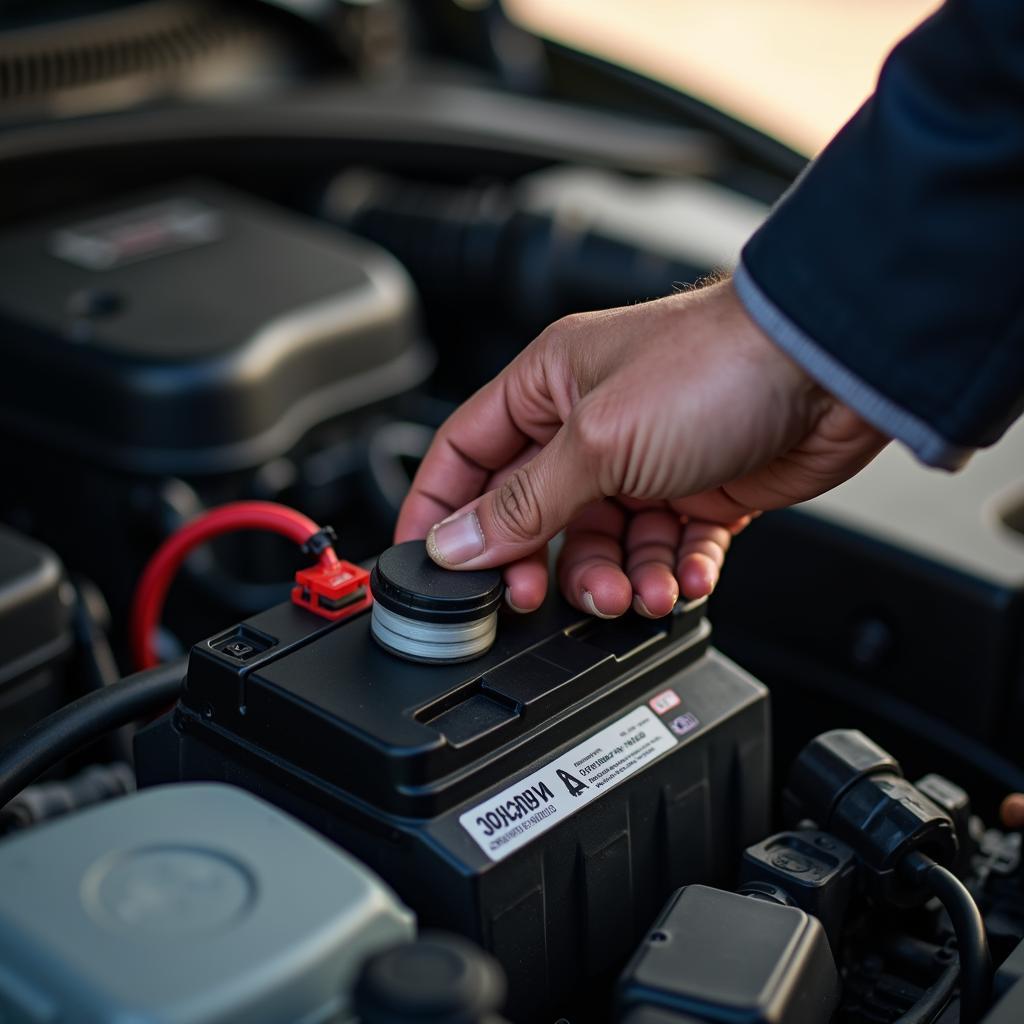 Anschluss einer neuen Batterie im Passat 3BG