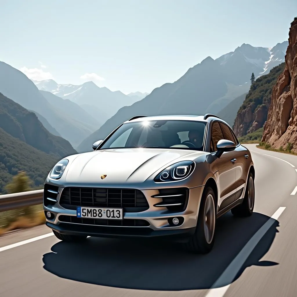 Porsche Macan S auf der Straße