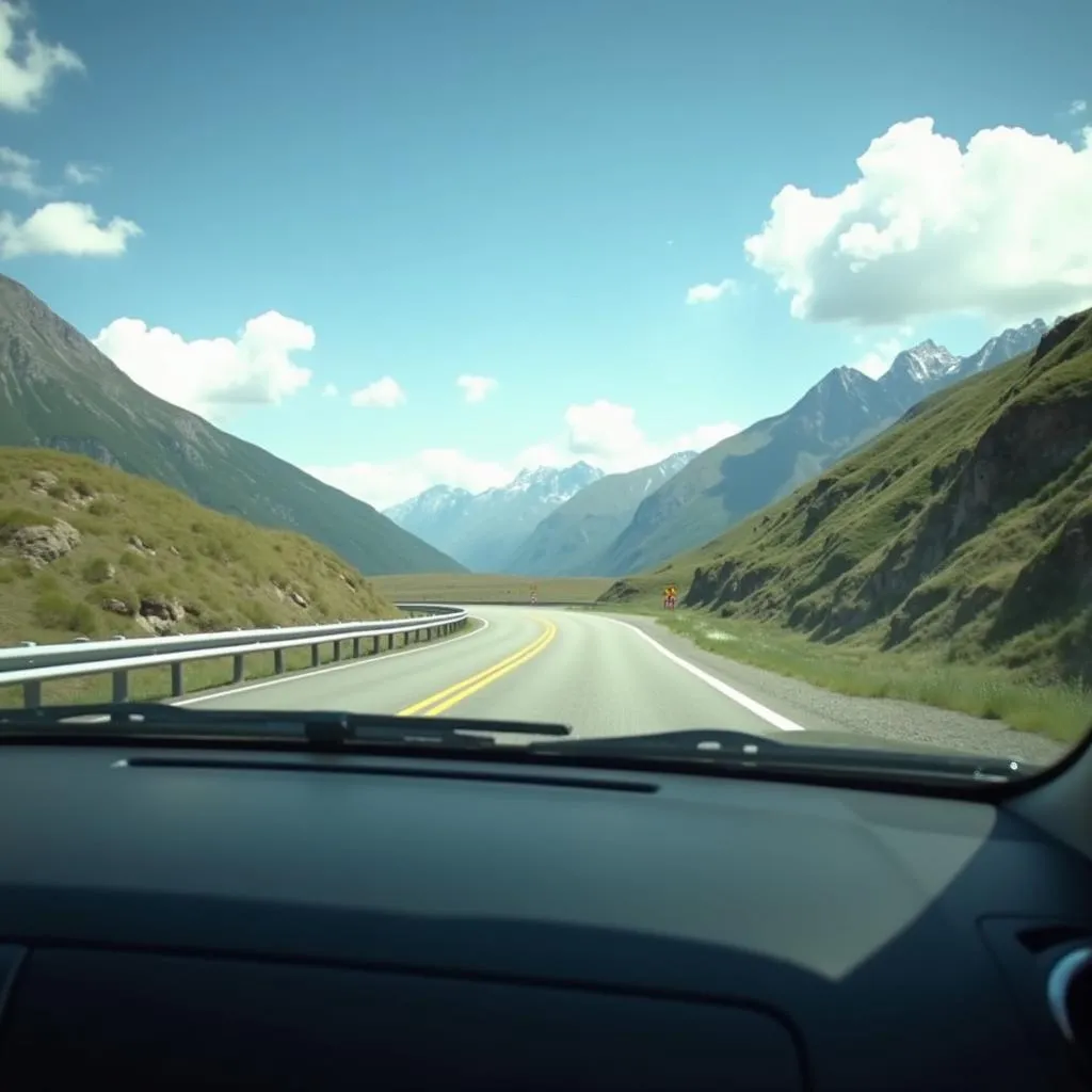 Klares Sichtfeld durch eine saubere Autoscheibe