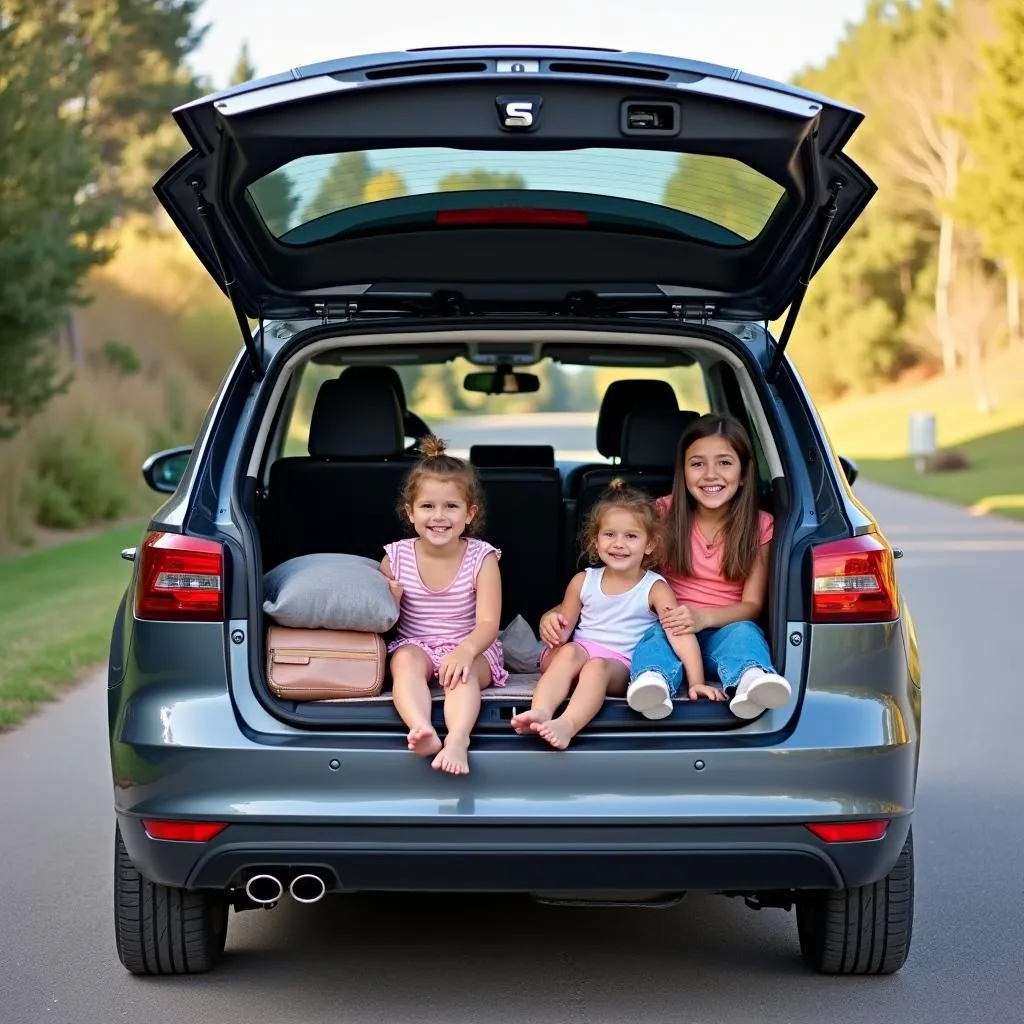 Seat Alhambra mit Familie im Urlaub