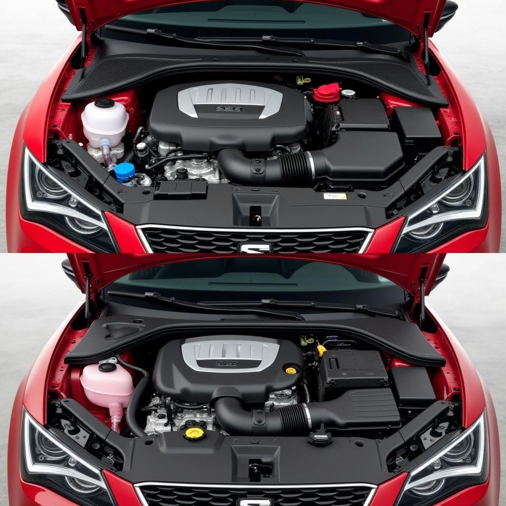 Seat Leon und Cupra Leon Motorraum